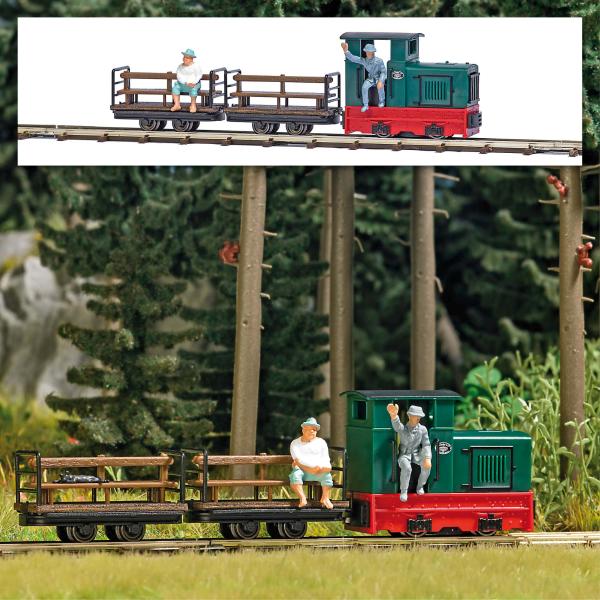 Busch Feldbahn H0f 12374 Dreibock mit Kettenzug NEU und OVP 